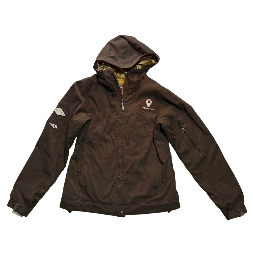 Burton Kids Snowboard Jacket Brown Pink Logo Insulated Hooded‎ Ski Coat